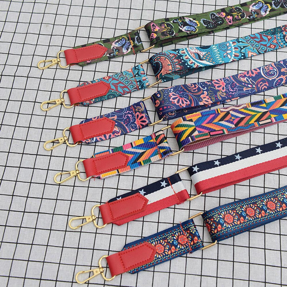 Load image into Gallery viewer, Women Lady Colorful Cotton Boho Chain Rivet Strap Belt for Shoulder Bag Replacement Crossbody Strap Women Bags Accessories #6M