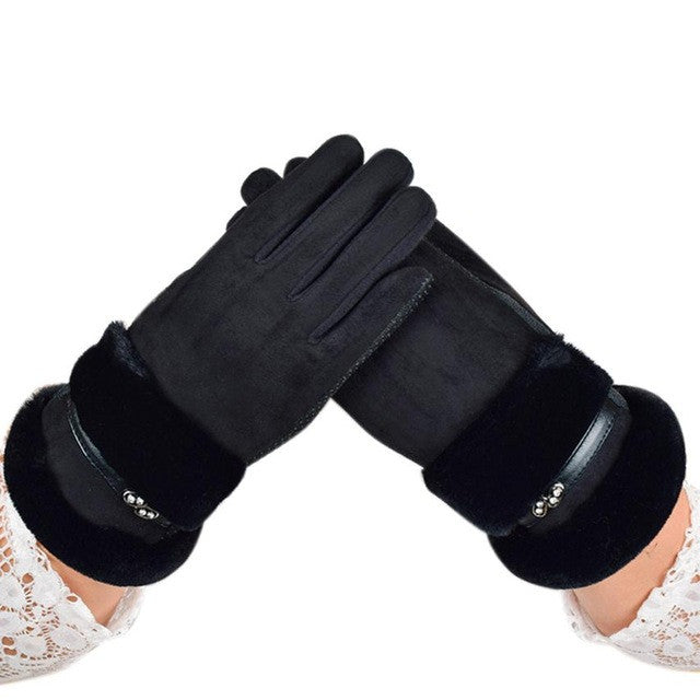 Load image into Gallery viewer, FEITONG Velvet Winter Gloves Elegant Women Lady Warm Glove Soft Wrist Thick Mitten Driving Full Finger Glove Accessories #3