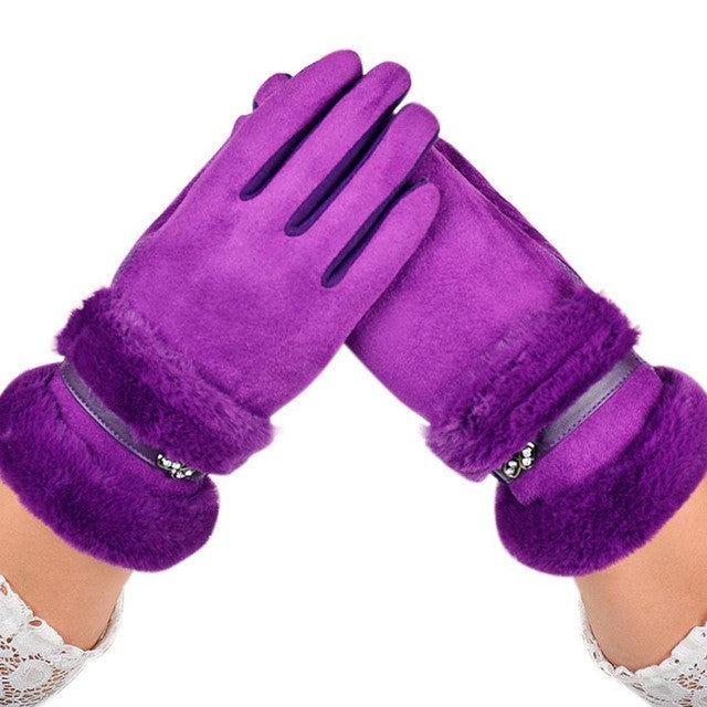 Load image into Gallery viewer, FEITONG Velvet Winter Gloves Elegant Women Lady Warm Glove Soft Wrist Thick Mitten Driving Full Finger Glove Accessories #3