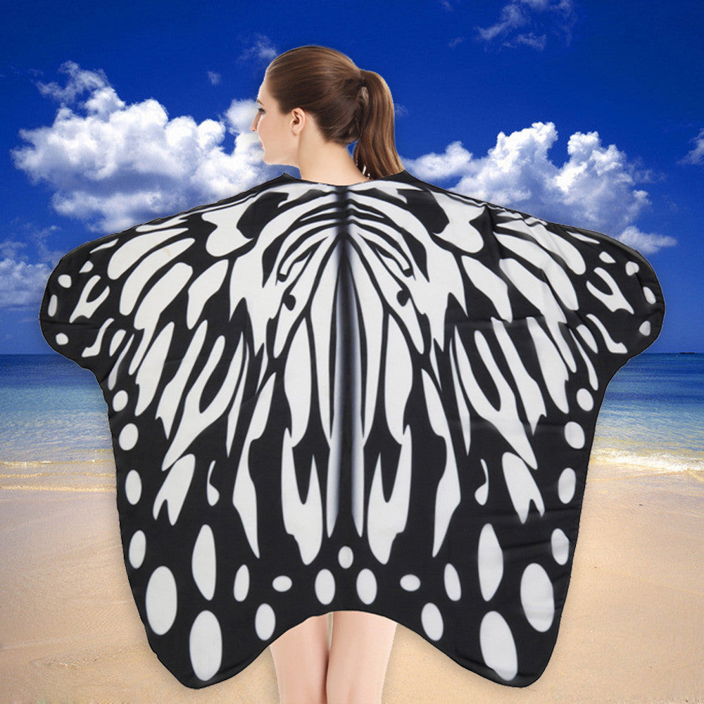 Load image into Gallery viewer, Soft Fabric Butterfly Wings Shawl Fairy Ladies Nymph Pixie Costume Accessory