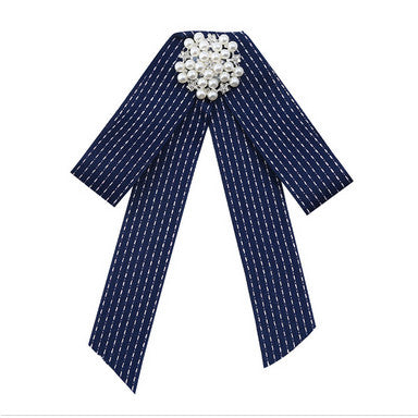 Load image into Gallery viewer, Ladies Bow Brooch Rhinestone Pin Diamond Necktie Garment Accessories