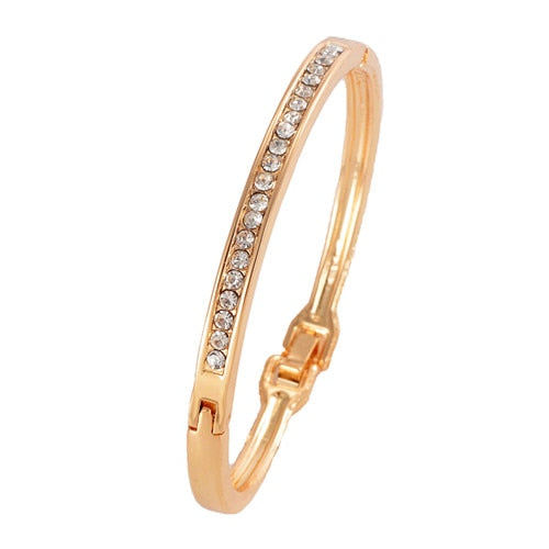 Load image into Gallery viewer, Fashion Gold Cuff Bracelets &amp; Bangles for Women Crystal Jewelry Female Charms Bracelet Ladies Pulseiras Bijoux Accessories