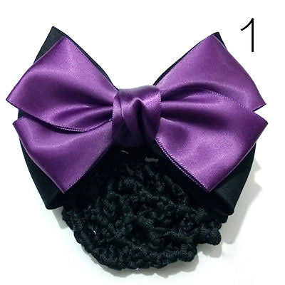 Load image into Gallery viewer, 1 Pcs Stylish Solid Color Satin Bow Beret Lady Hair Clip Cover Bow Bun Wicked Women Hair Accessories