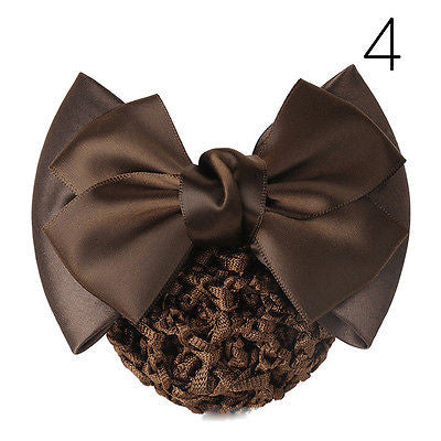 Load image into Gallery viewer, 1 Pcs Stylish Solid Color Satin Bow Beret Lady Hair Clip Cover Bow Bun Wicked Women Hair Accessories