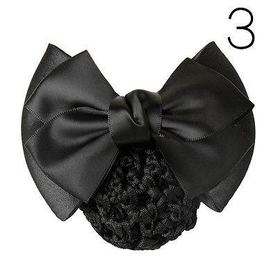 Load image into Gallery viewer, 1 Pcs Stylish Solid Color Satin Bow Beret Lady Hair Clip Cover Bow Bun Wicked Women Hair Accessories