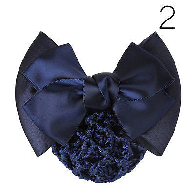 Load image into Gallery viewer, 1 Pcs Stylish Solid Color Satin Bow Beret Lady Hair Clip Cover Bow Bun Wicked Women Hair Accessories