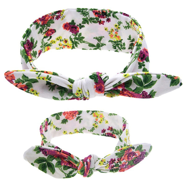 2Pcs\Set Mom and Daughter Matching Floral Hair Band Elegant and Beautiful Little Ladies Accessories