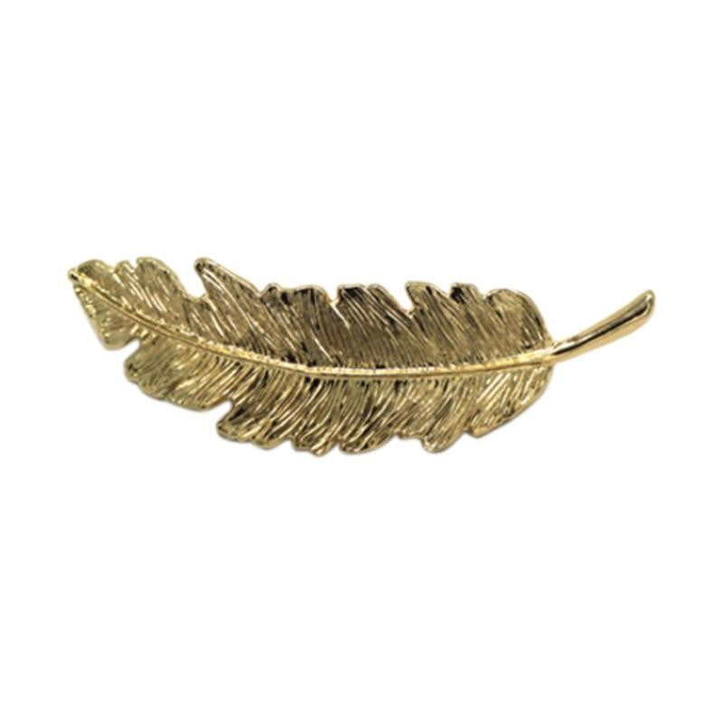 Load image into Gallery viewer, Vintage Women#39;s Pin Metal Barrette Leaf Clip Girl Feather Hairgrip Antique Spring Ponytail Lady Jewelry Hair Accessories