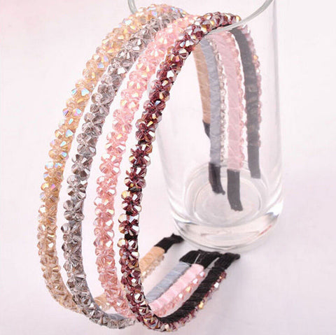 1PC Fashion Crystal Metal Headband Braiders Headwear Hairband Hair Band Accessories for Women Girl Lady